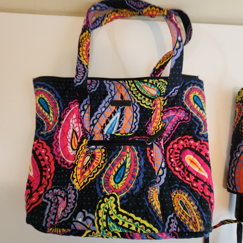 Vera Bradley Multicolor Paisley Tote and Umbrella